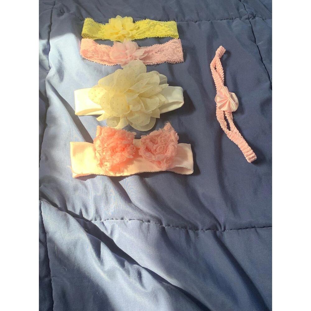 5 Piece Baby Girl Headbands Like New